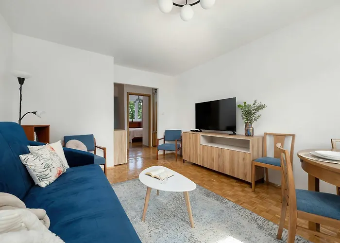 Blue Two Bedroom In With Desk, Bathtub And Balcony By Renters * Vratislav