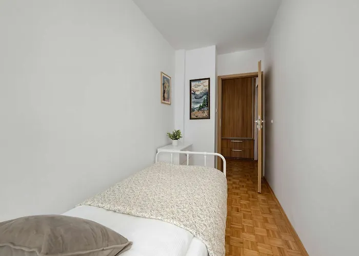 Blue Two Bedroom In With Desk, Bathtub And Balcony By Renters * Vratislav